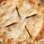 Close-up shot of Jordan Winery's Wine Country Flaky Apple Pie Crust
