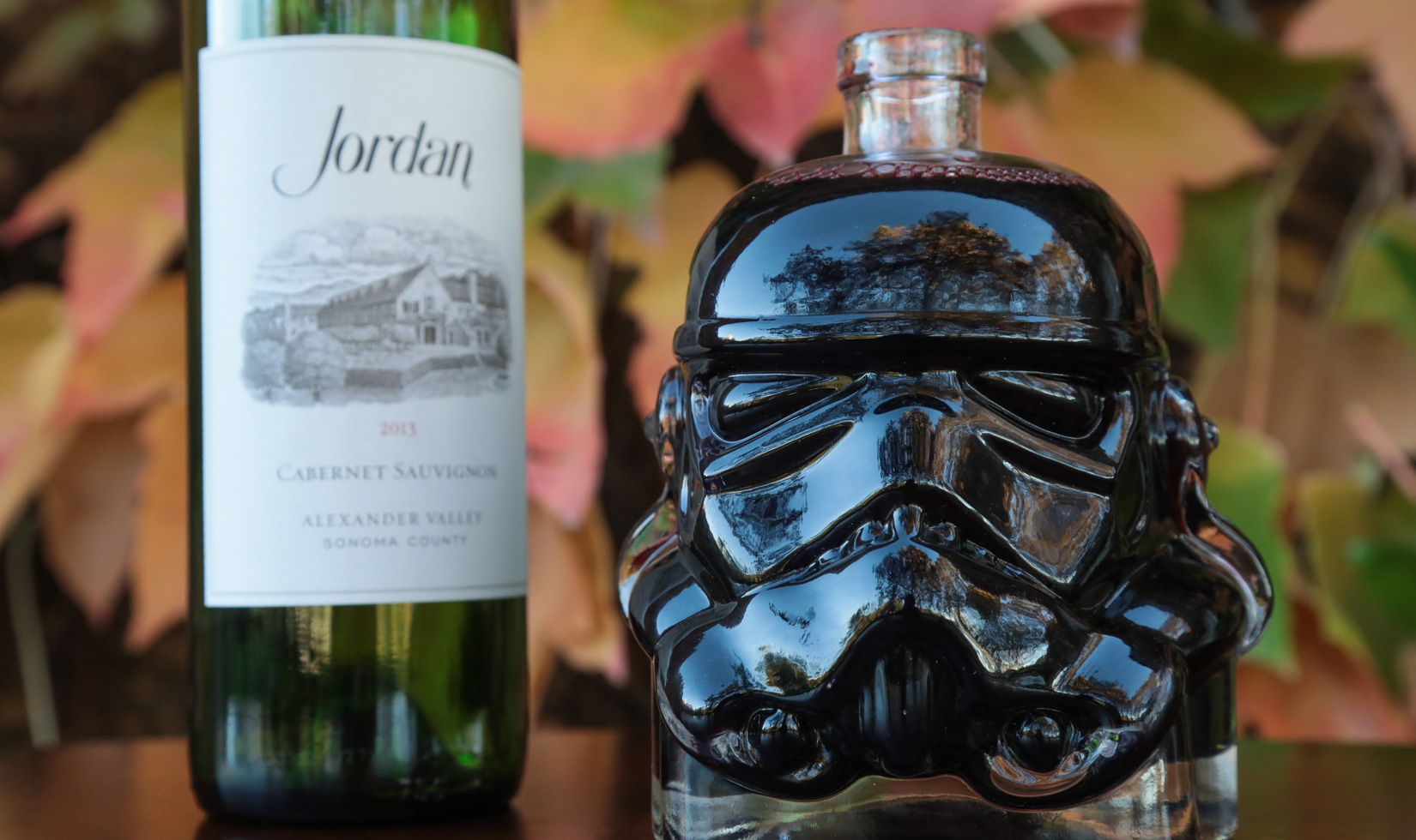Star Wars wine decanter with Jordan Cabernet Sauvignon