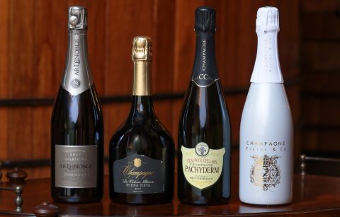 Jordan Cuvee by Champagne AR Lenoble, Buena Vista Champagne La Victorie, Pachyderm champagne, Vivier and Co champagne on table