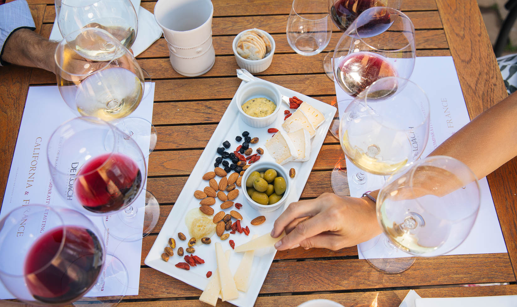 DeLoach Vineyards Wine and cheese tasting 