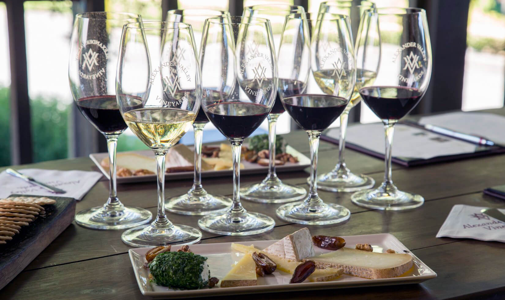 wine and cheese tasting, Alexander Valley Vineyards