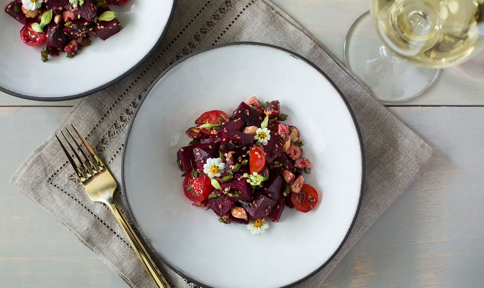 Vegetarian Poke Salad Recipe ideas with Beets and Tomatoes