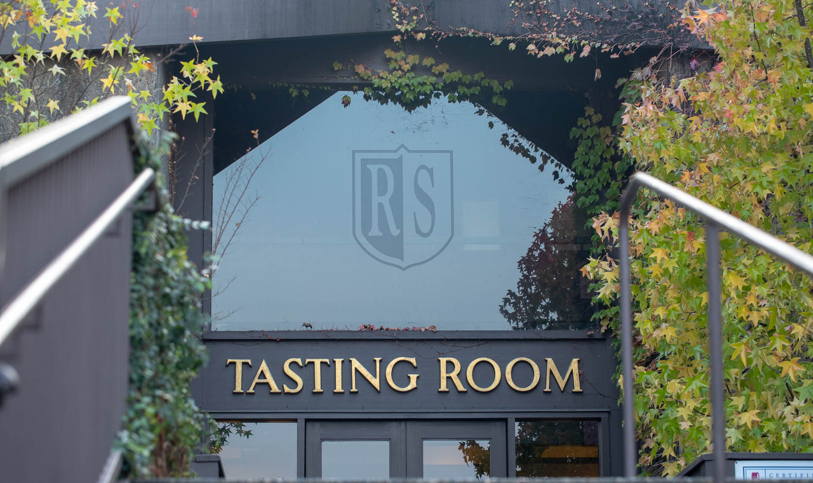 Rodney Strong Vineyards entrance during fall colors