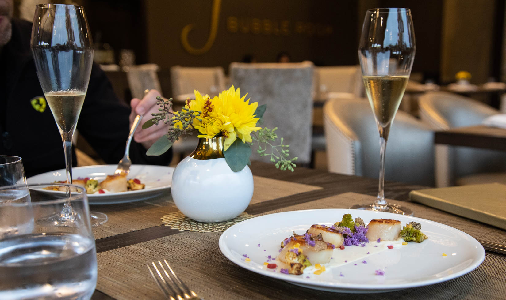 J Bubble Room food pairing with sparkling wine