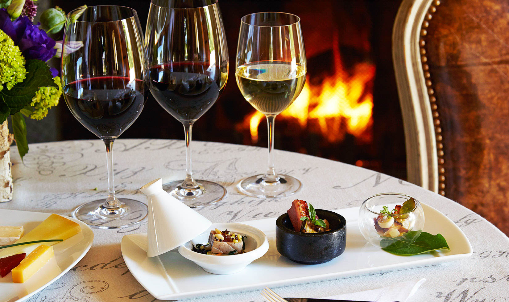 wine tasting with food pairing at Jordan, Jordan Winery loyalty program dining room table