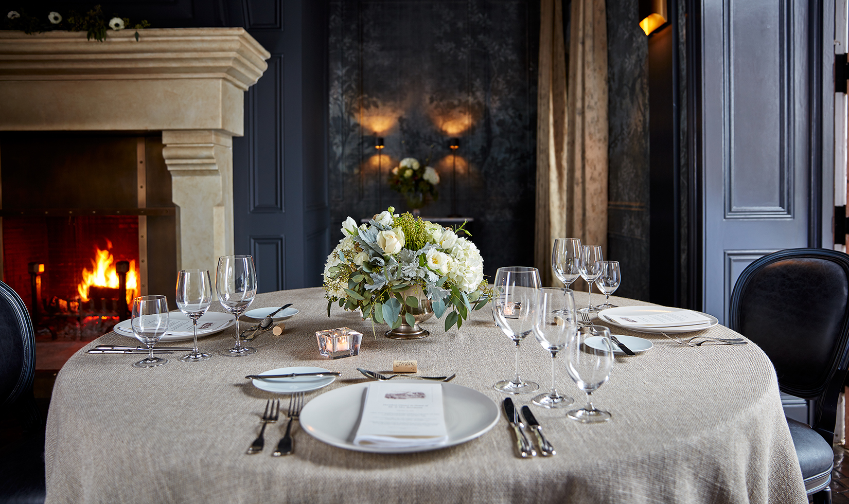 Jordan Winery dining room table, Sonoma wineries with restaurants
