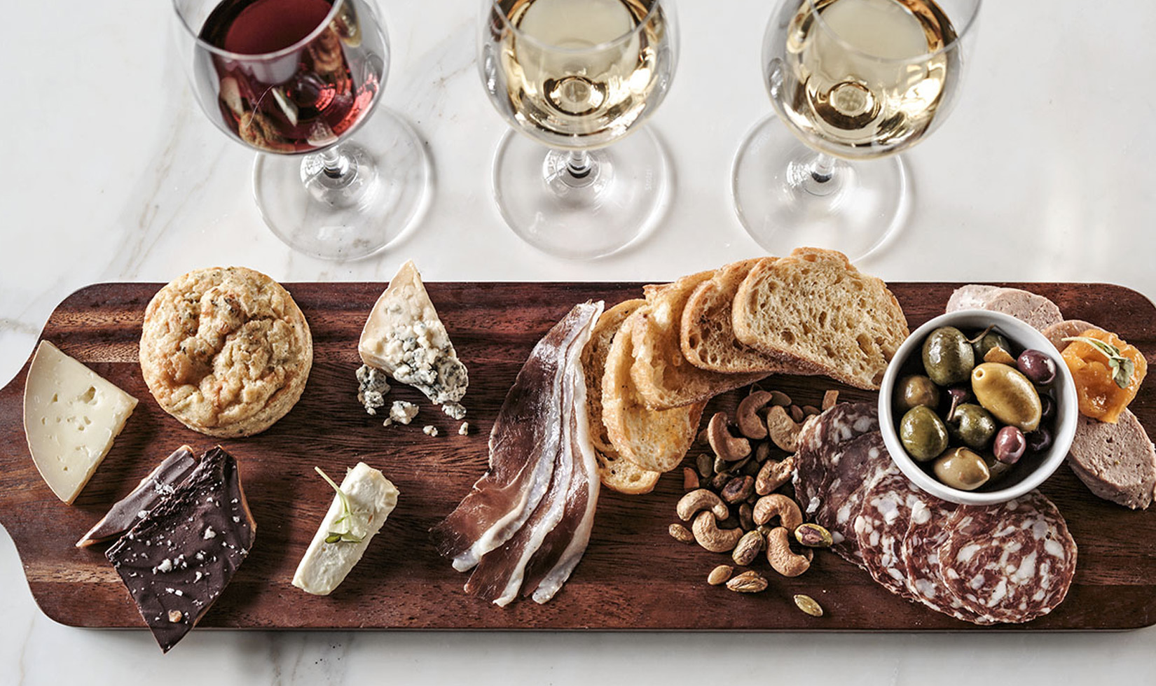 “The Board," a selection of cheese, charcuterie and accompaniments made by Ram's Gate Winery