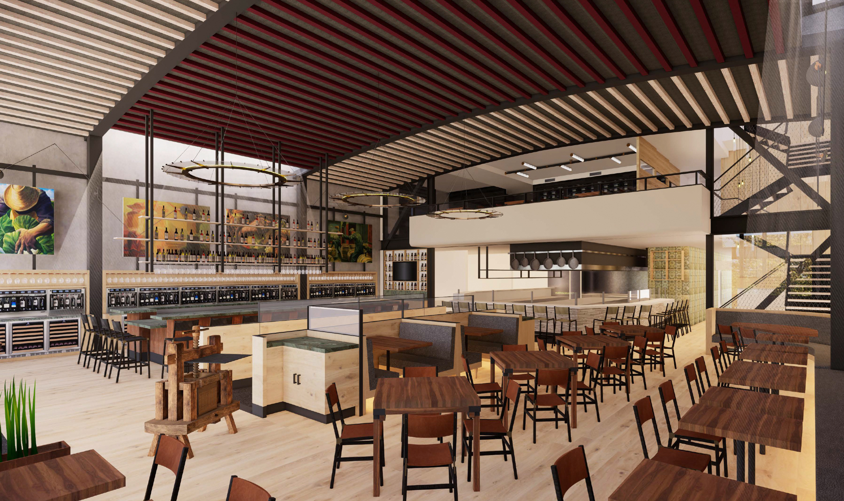 interior bar and restaurant plans for healdsburg restaurant