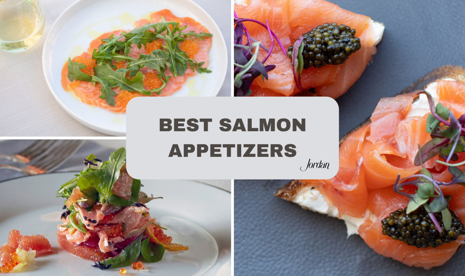 collage of photos of salmon recipes