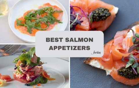 collage of photos of salmon recipes
